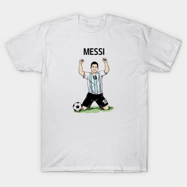 Messi GOAT T-Shirt by Diogomorgadoo